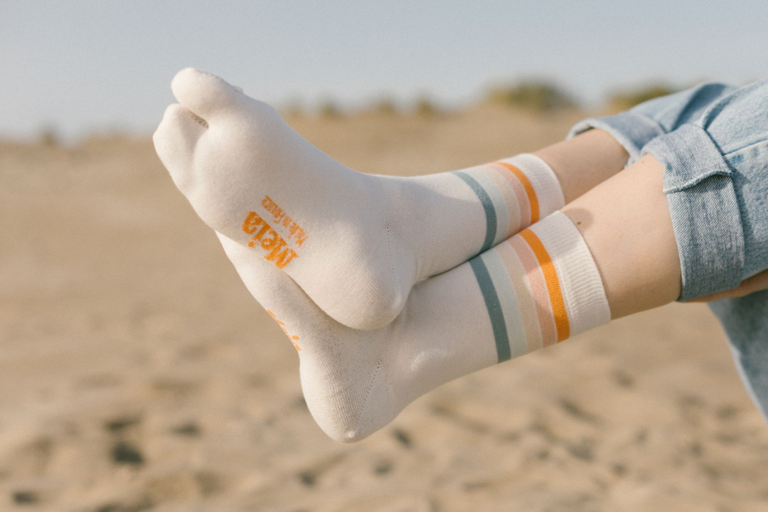 Chaussettes Tabi rayées Rétro - Meia