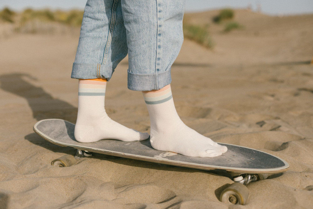 Chaussettes Tabi rayées Rétro - Meia