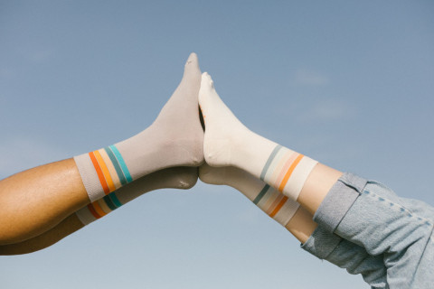 Chaussettes Tabi rayées Rétro Chaussettes Tabi rayées Rétro
